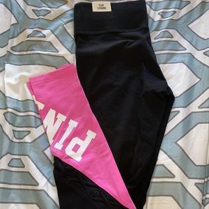“Pink/Vs” yoga leggings